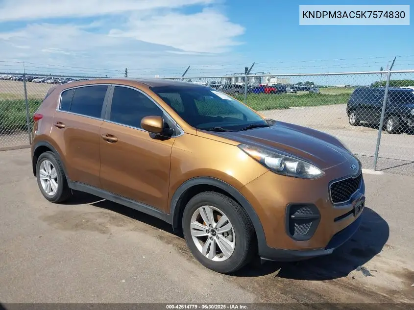 2019 Kia Sportage Lx VIN: KNDPM3AC5K7574830 Lot: 42614779