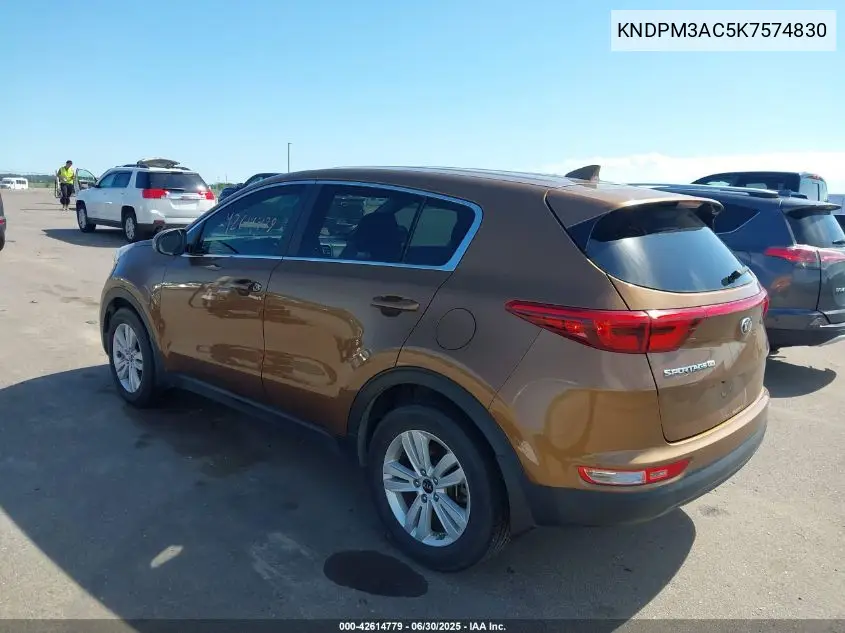 2019 Kia Sportage Lx VIN: KNDPM3AC5K7574830 Lot: 42614779