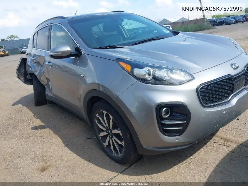 2019 Kia Sportage Ex VIN: KNDPNCAC6K7572999 Lot: 42615538