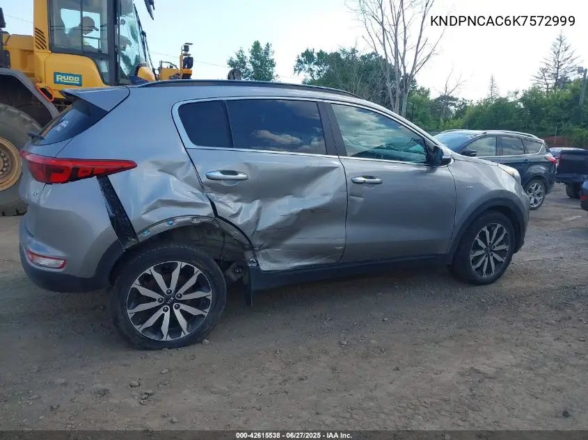 2019 Kia Sportage Ex VIN: KNDPNCAC6K7572999 Lot: 42615538