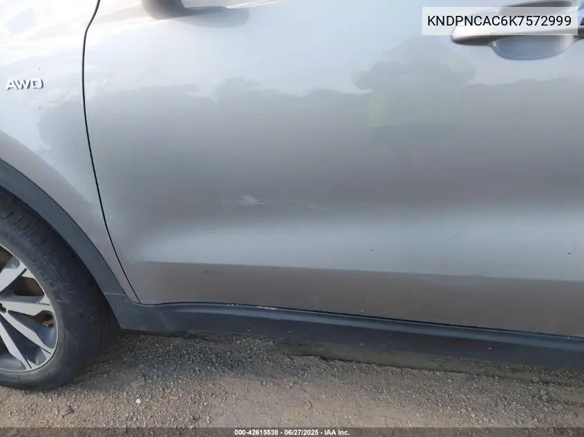 2019 Kia Sportage Ex VIN: KNDPNCAC6K7572999 Lot: 42615538