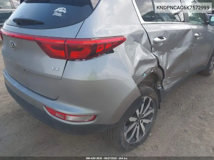 2019 Kia Sportage Ex VIN: KNDPNCAC6K7572999 Lot: 42615538