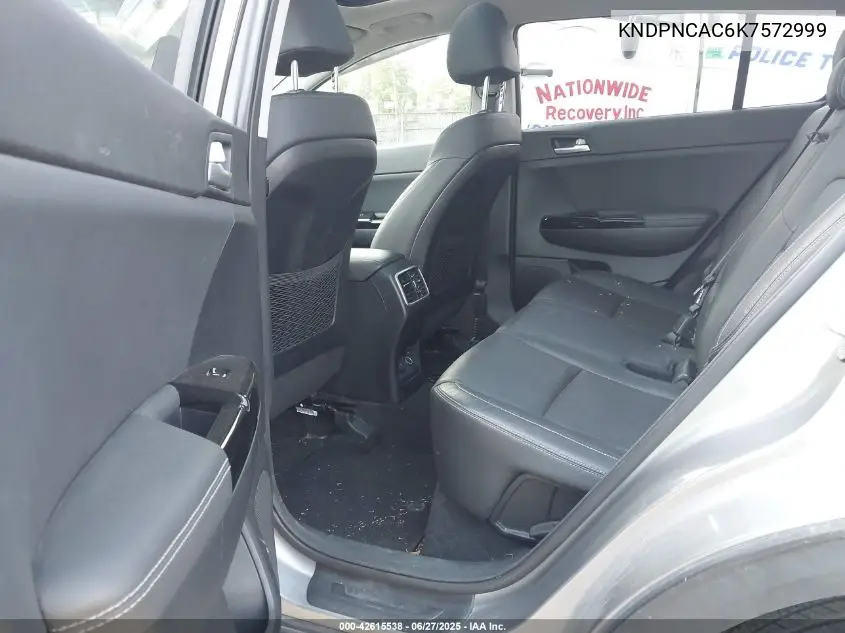 2019 Kia Sportage Ex VIN: KNDPNCAC6K7572999 Lot: 42615538