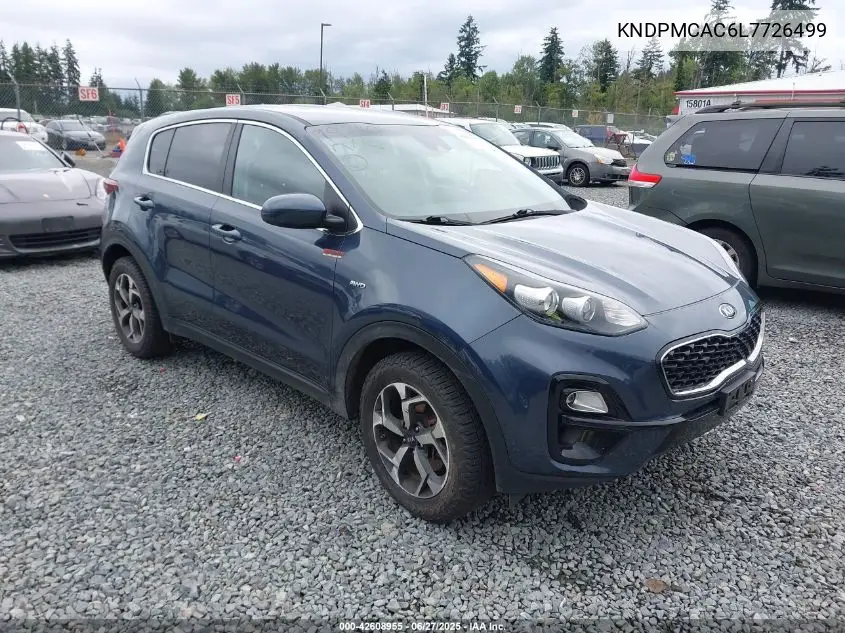2020 Kia Sportage Lx VIN: KNDPMCAC6L7726499 Lot: 42608955