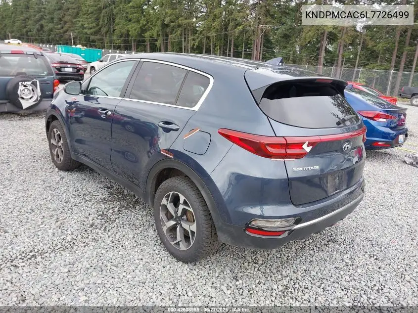 2020 Kia Sportage Lx VIN: KNDPMCAC6L7726499 Lot: 42608955