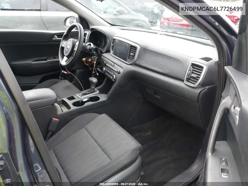 2020 Kia Sportage Lx VIN: KNDPMCAC6L7726499 Lot: 42608955