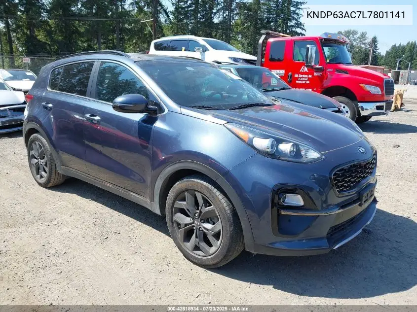 2020 Kia Sportage S VIN: KNDP63AC7L7801141 Lot: 42818934