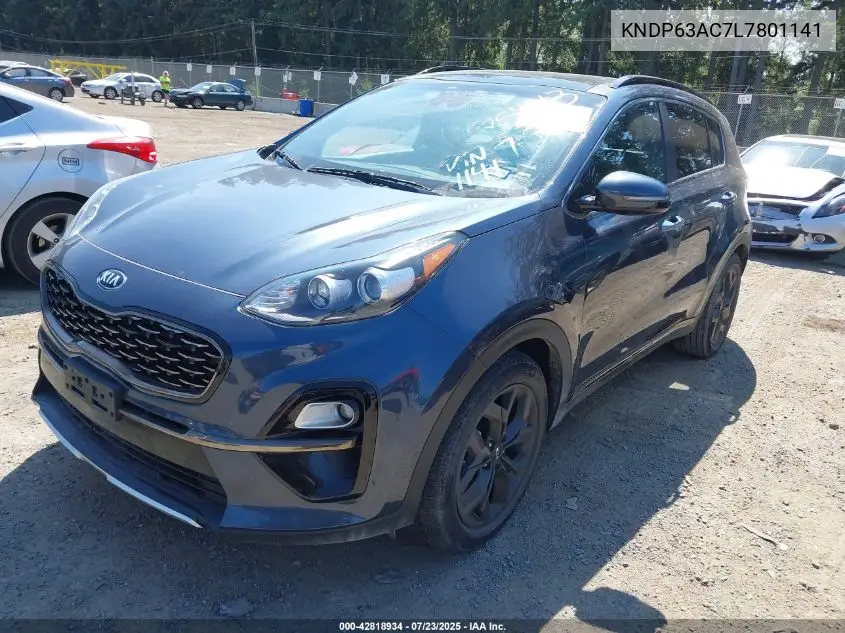 2020 Kia Sportage S VIN: KNDP63AC7L7801141 Lot: 42818934