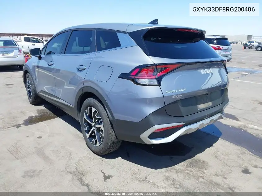 2024 Kia Sportage Ex VIN: 5XYK33DF8RG200406 Lot: 42256010
