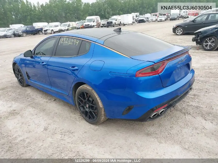 2018 Kia Stinger Gt Limited VIN: KNAE55LC3J6030504 Lot: 12325299
