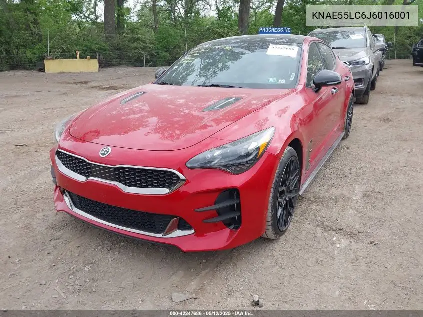 2018 Kia Stinger Gt2 VIN: KNAE55LC6J6016001 Lot: 42247686