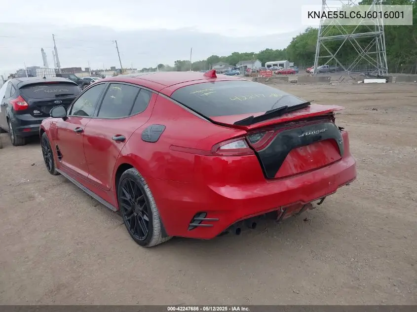2018 Kia Stinger Gt2 VIN: KNAE55LC6J6016001 Lot: 42247686