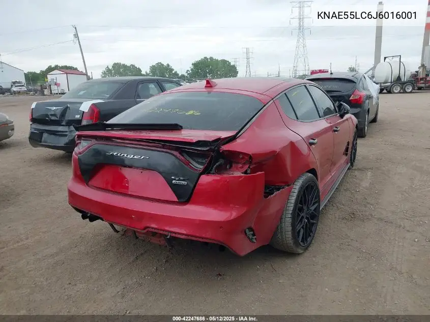 2018 Kia Stinger Gt2 VIN: KNAE55LC6J6016001 Lot: 42247686