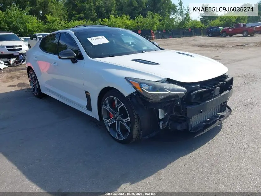 2018 Kia Stinger Gt2 VIN: KNAE55LC9J6036274 Lot: 42590664
