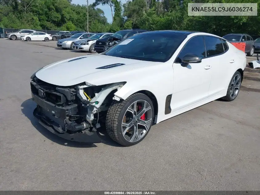 2018 Kia Stinger Gt2 VIN: KNAE55LC9J6036274 Lot: 42590664