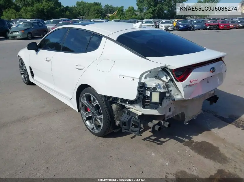 2018 Kia Stinger Gt2 VIN: KNAE55LC9J6036274 Lot: 42590664
