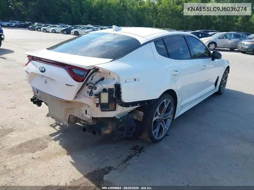 2018 Kia Stinger Gt2 VIN: KNAE55LC9J6036274 Lot: 42590664