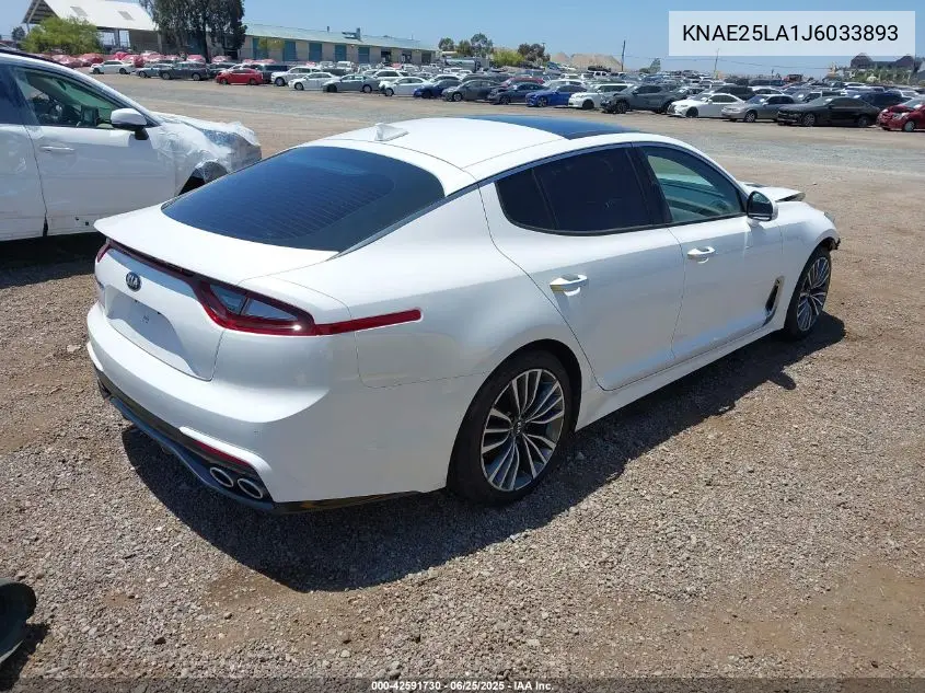 2018 Kia Stinger Premium VIN: KNAE25LA1J6033893 Lot: 42591730