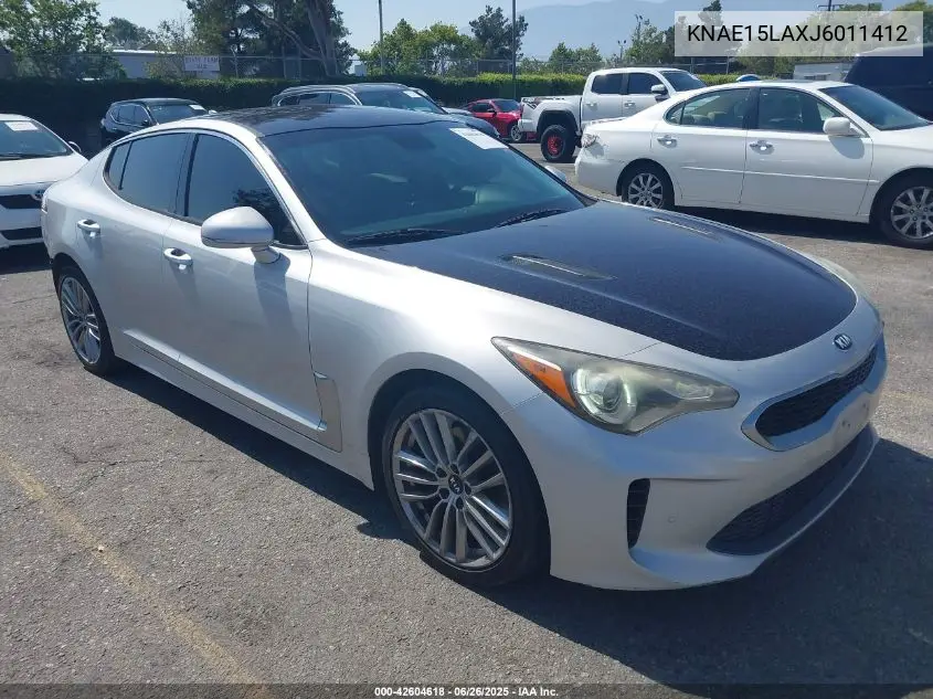 2018 Kia Stinger VIN: KNAE15LAXJ6011412 Lot: 42604618