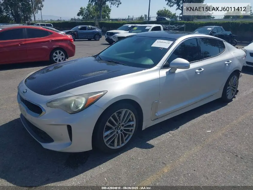 2018 Kia Stinger VIN: KNAE15LAXJ6011412 Lot: 42604618