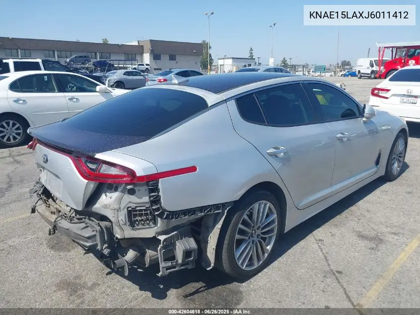 2018 Kia Stinger VIN: KNAE15LAXJ6011412 Lot: 42604618