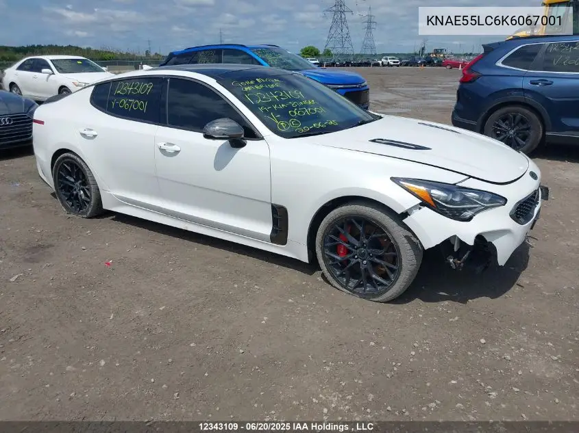 2019 Kia Stinger 20Th Anniversary Edition/Gt Limited VIN: KNAE55LC6K6067001 Lot: 12343109
