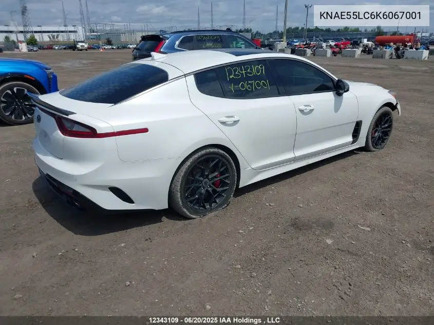 2019 Kia Stinger 20Th Anniversary Edition/Gt Limited VIN: KNAE55LC6K6067001 Lot: 12343109