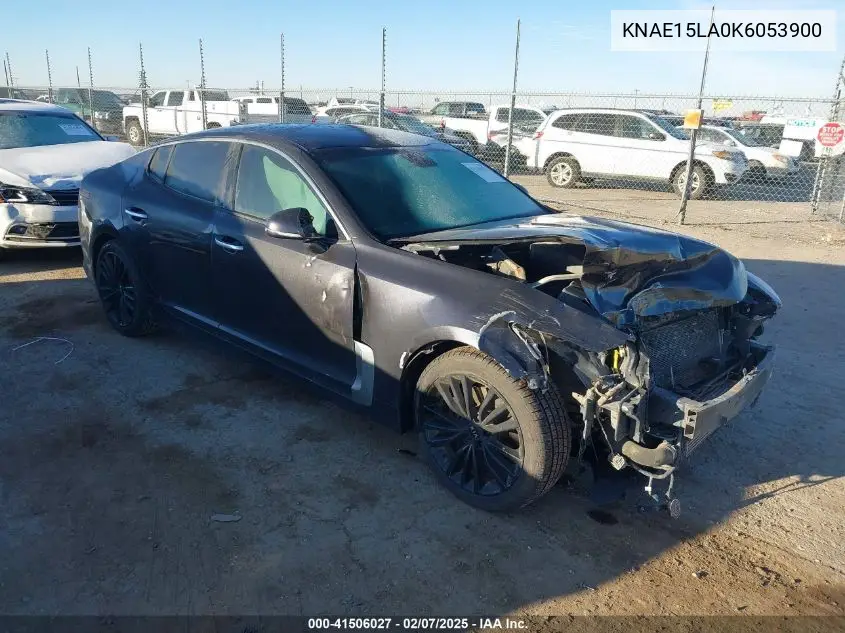 2019 Kia Stinger VIN: KNAE15LA0K6053900 Lot: 41506027