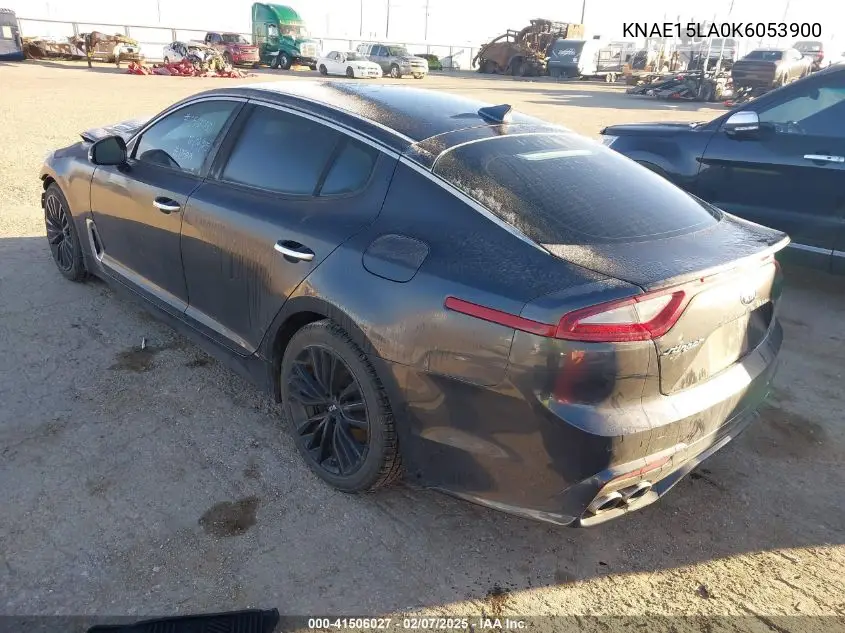 2019 Kia Stinger VIN: KNAE15LA0K6053900 Lot: 41506027
