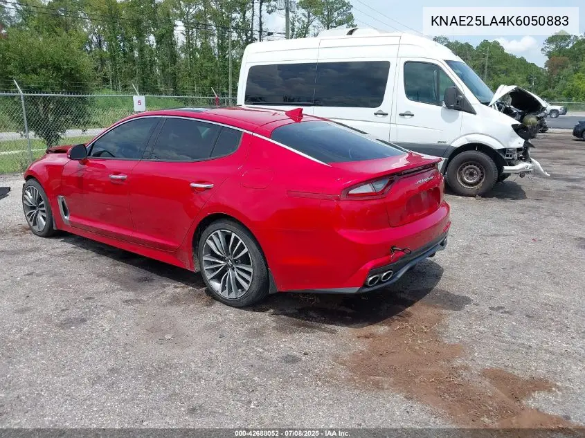 2019 Kia Stinger Premium VIN: KNAE25LA4K6050883 Lot: 42688052
