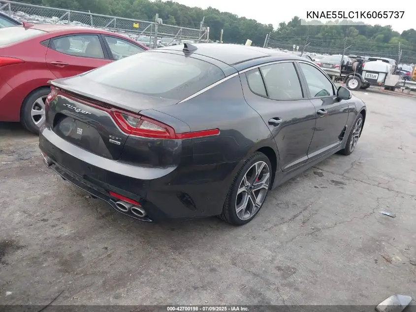 2019 Kia Stinger Gt2 VIN: KNAE55LC1K6065737 Lot: 42700198