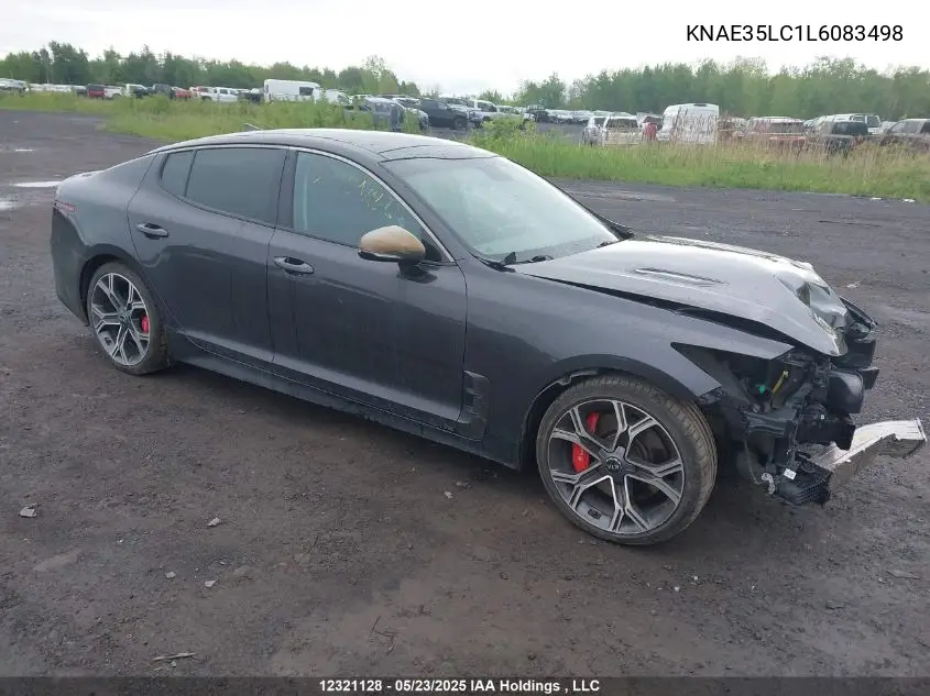 2020 Kia Stinger Gt VIN: KNAE35LC1L6083498 Lot: 12321128