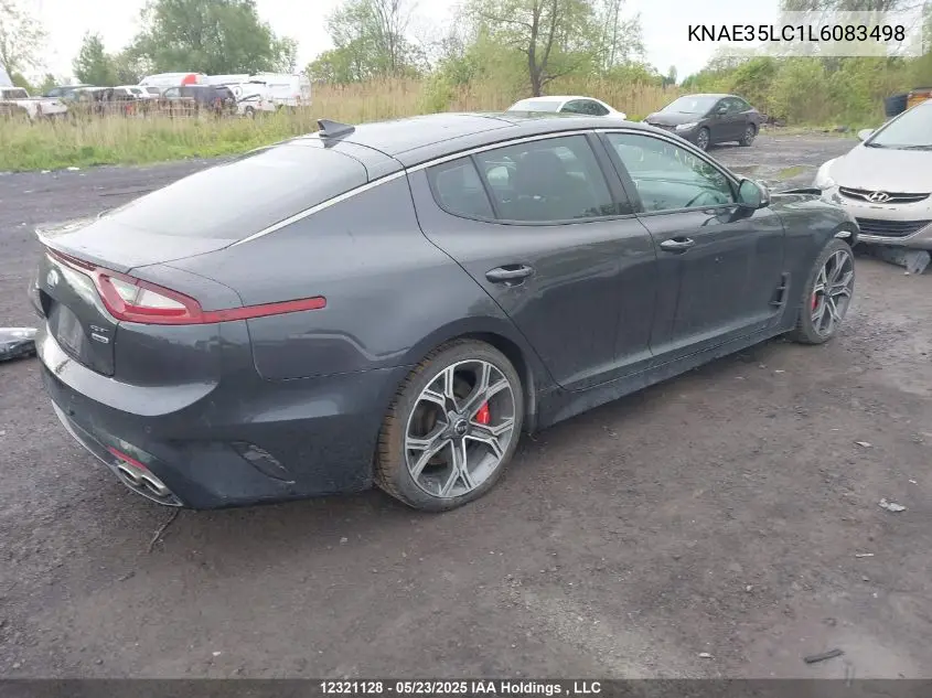 2020 Kia Stinger Gt VIN: KNAE35LC1L6083498 Lot: 12321128