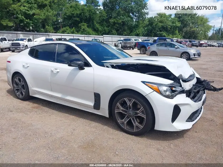 2020 Kia Stinger VIN: KNAE15LA8L6079078 Lot: 42590869