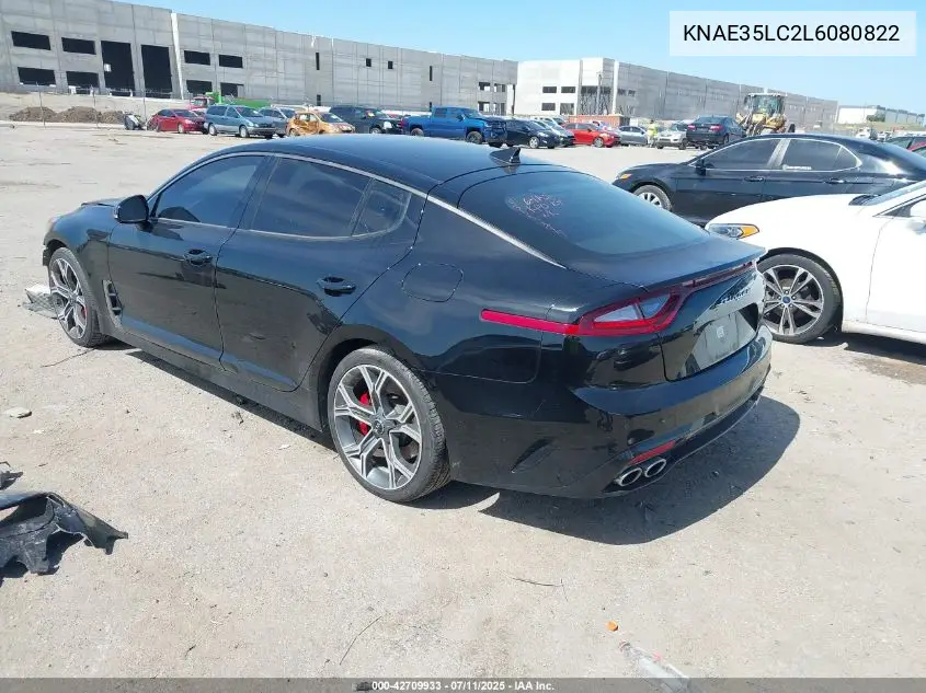 2020 Kia Stinger Gt VIN: KNAE35LC2L6080822 Lot: 42709933