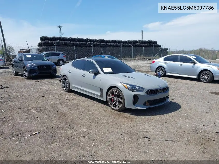 2021 Kia Stinger Gt2 VIN: KNAE55LC5M6097786 Lot: 42060636