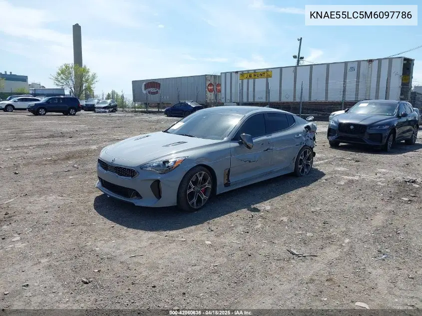 2021 Kia Stinger Gt2 VIN: KNAE55LC5M6097786 Lot: 42060636