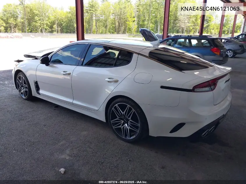 2022 Kia Stinger Gt1 VIN: KNAE45LC4N6121063 Lot: 42557374