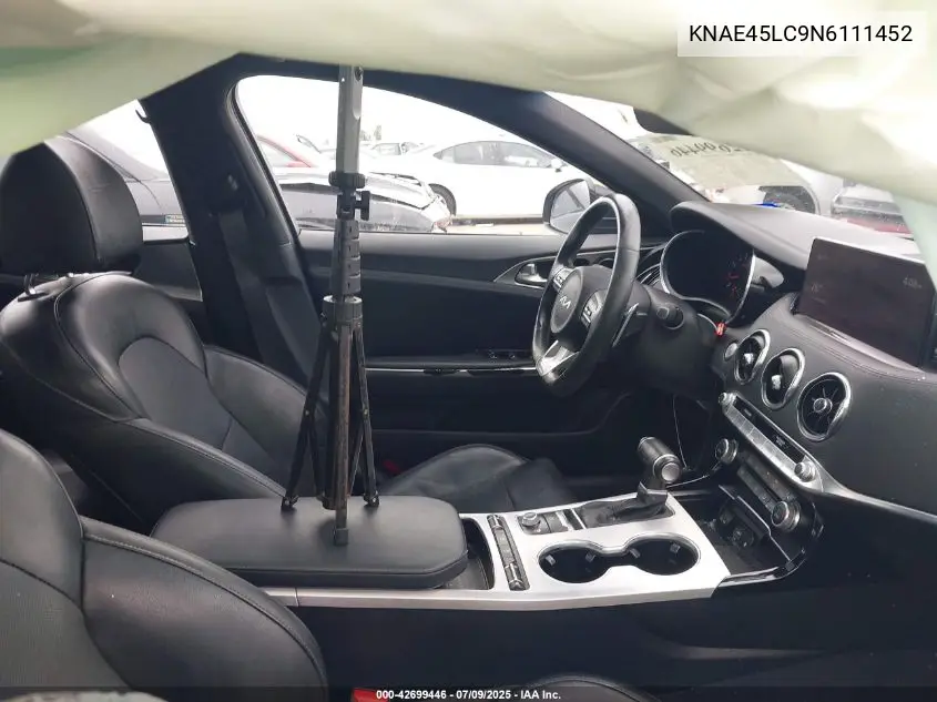 2022 Kia Stinger Gt1 VIN: KNAE45LC9N6111452 Lot: 42699446