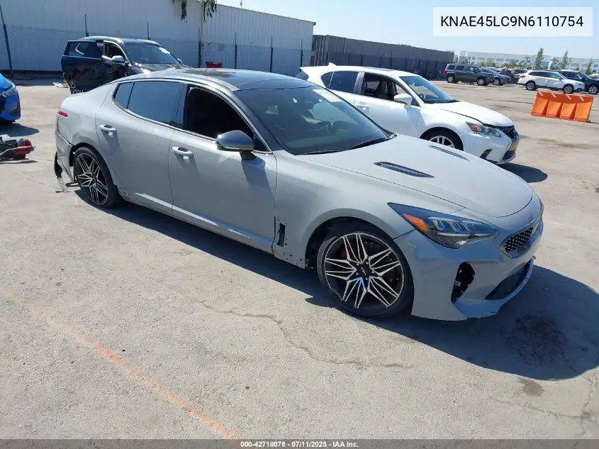 2022 Kia Stinger Gt1 VIN: KNAE45LC9N6110754 Lot: 42718076