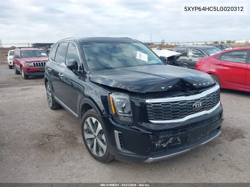 2020 Kia Telluride S VIN: 5XYP64HC5LG020312 Lot: 41906331