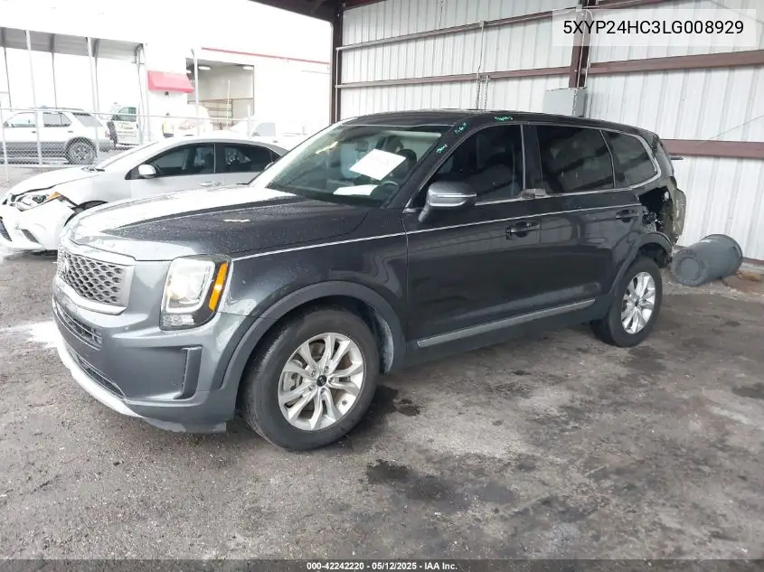 2020 Kia Telluride Lx VIN: 5XYP24HC3LG008929 Lot: 42242220