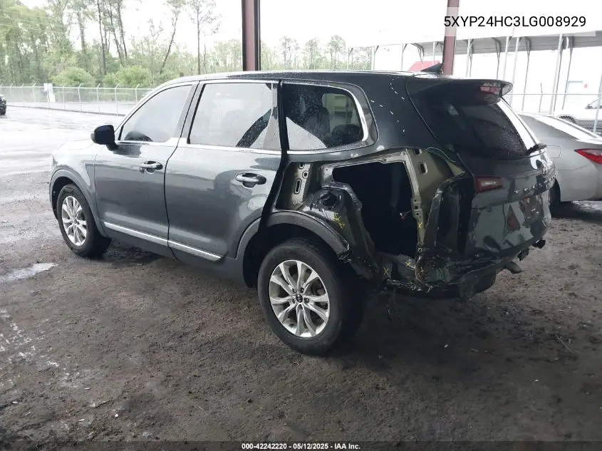 2020 Kia Telluride Lx VIN: 5XYP24HC3LG008929 Lot: 42242220