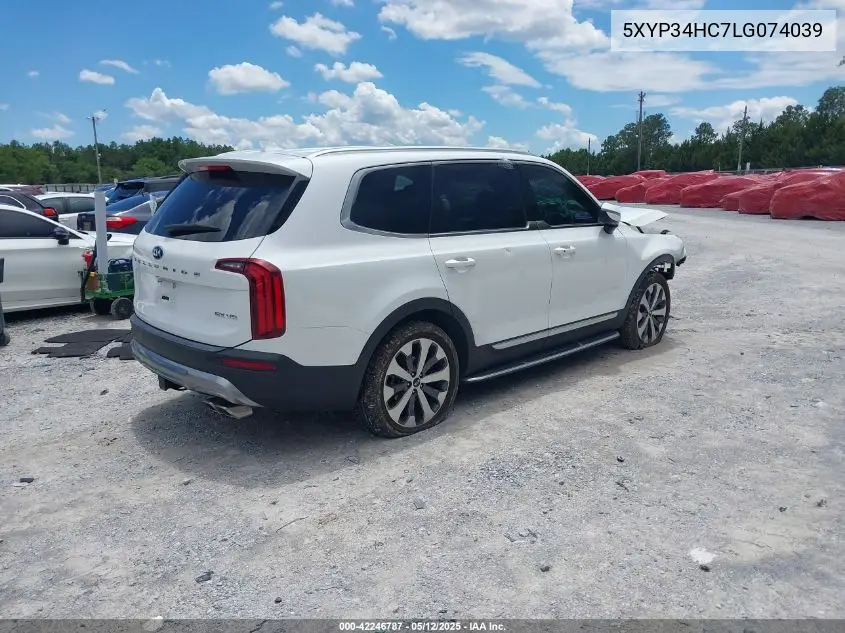 5xyp34hc7lg074039 5XYP34HC7LG074039 2020 Kia Telluride Ex