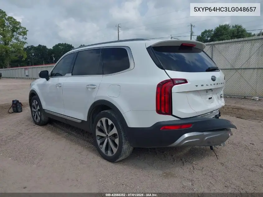 2020 Kia Telluride S VIN: 5XYP64HC3LG048657 Lot: 42568352