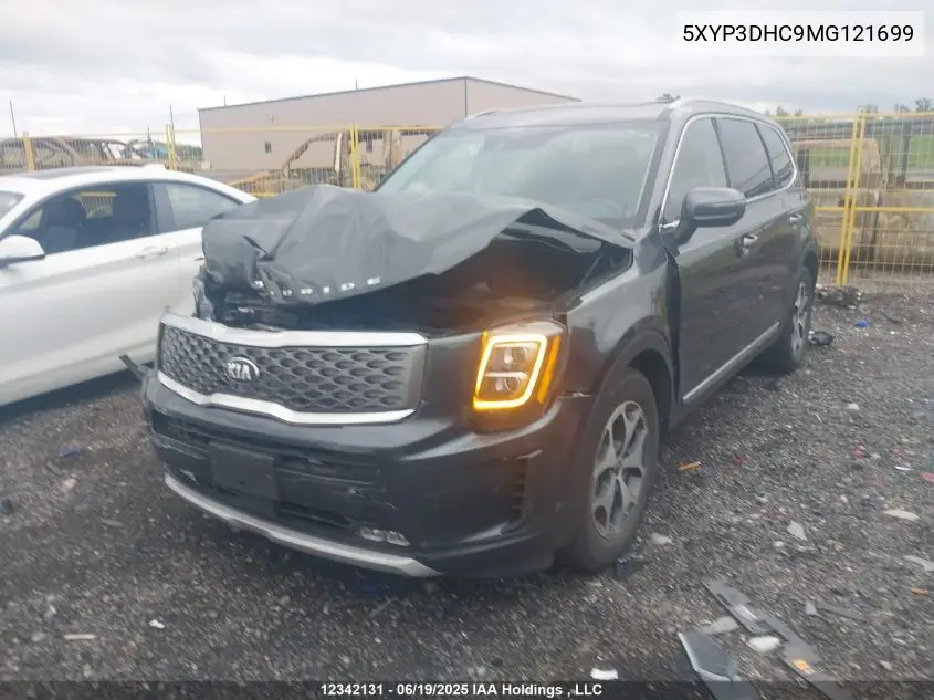 2021 Kia Telluride Ex VIN: 5XYP3DHC9MG121699 Lot: 12342131