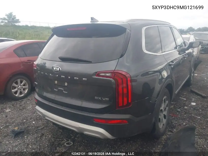 2021 Kia Telluride Ex VIN: 5XYP3DHC9MG121699 Lot: 12342131