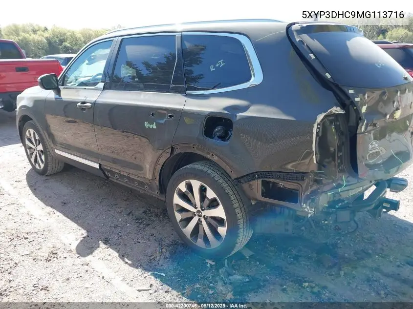 2021 Kia Telluride Ex VIN: 5XYP3DHC9MG113716 Lot: 42200746