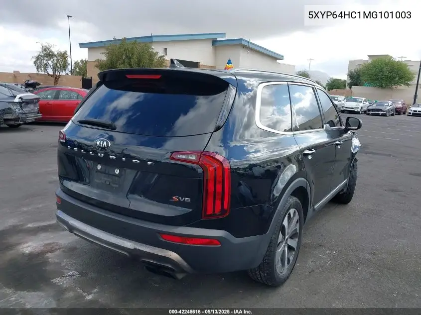 2021 Kia Telluride S VIN: 5XYP64HC1MG101003 Lot: 42248616