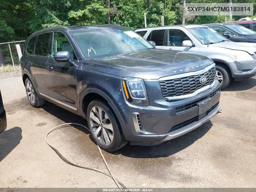 2021 Kia Telluride Ex VIN: 5XYP34HC7MG183814 Lot: 42577478